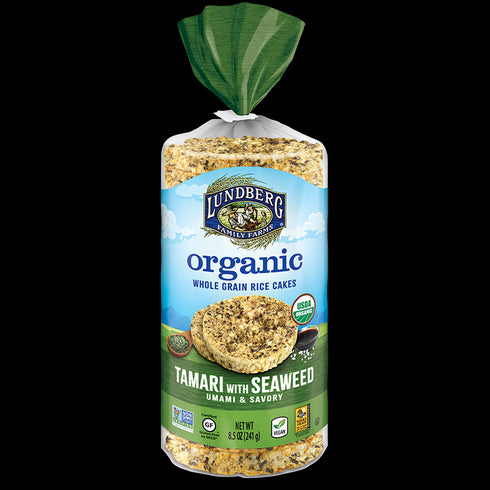 ORGANIC RICE CAKES, tamari with seaweed